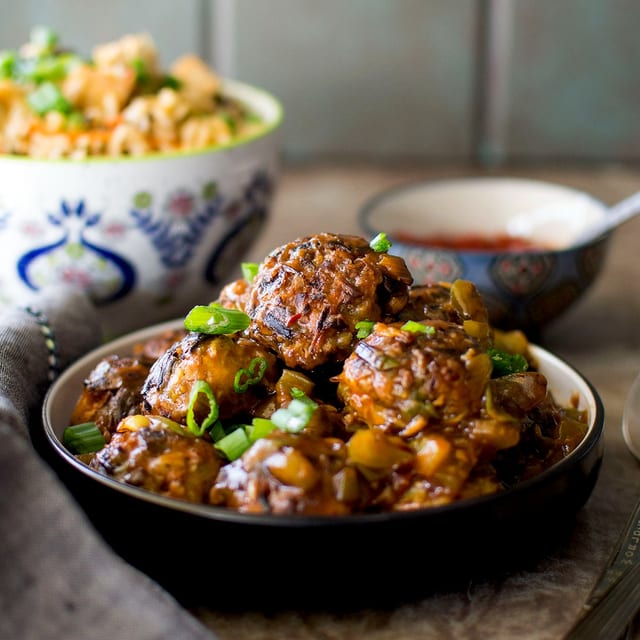 Veg Manchurian.