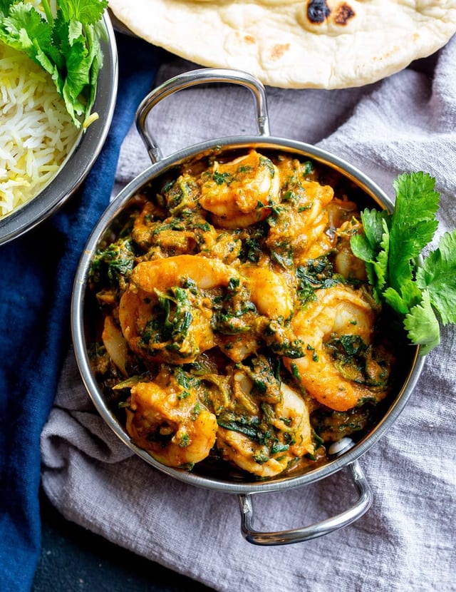 Shrimp Saag.