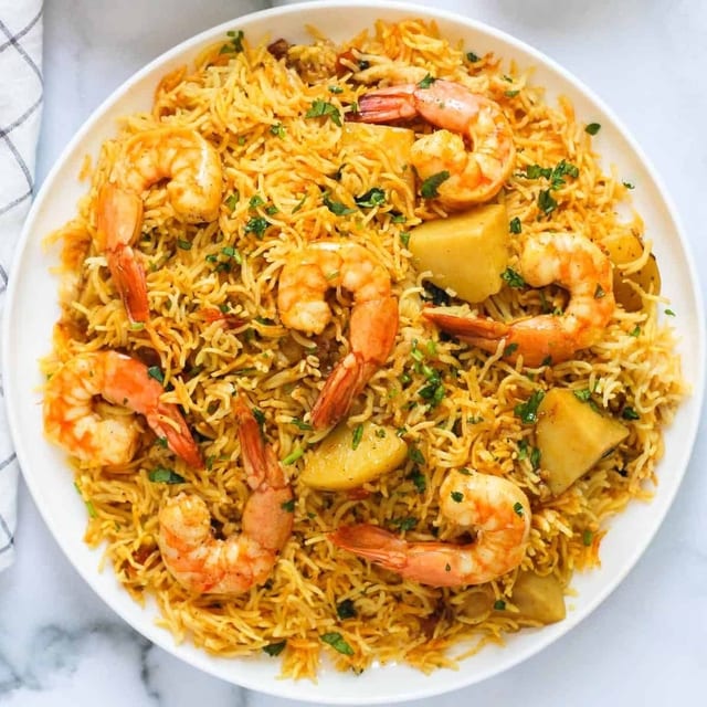 Shrimp Biryani.