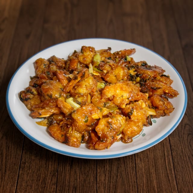 Shrimp Manchurian.