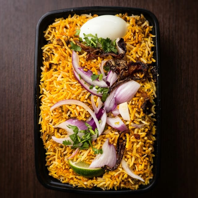 HYD Goat Fry Biryani.